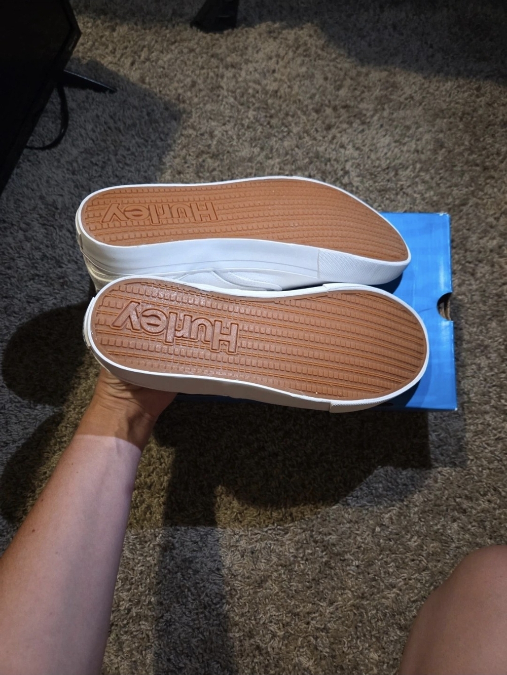 White Slip-On Hurley Canvas Sneakers - Picture 4 of 6